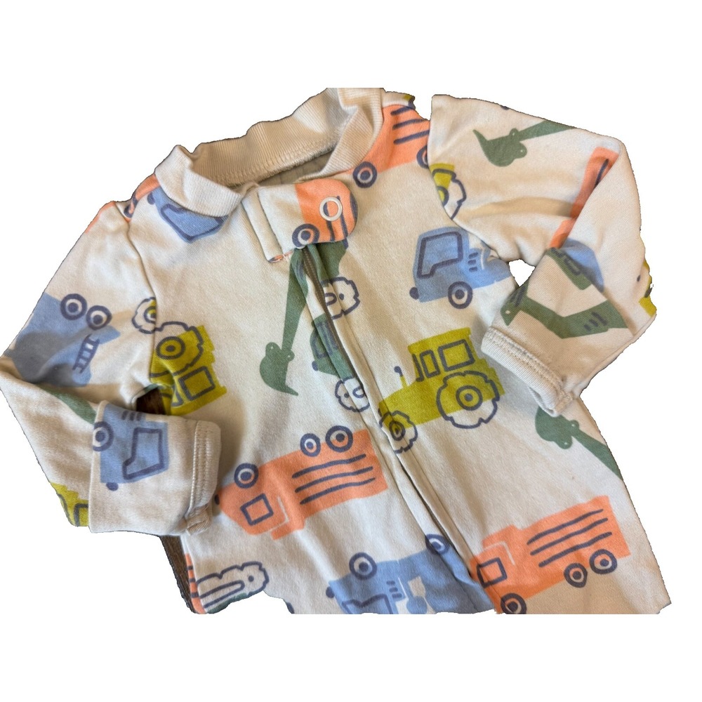 Carters Preemie Baby Boy‎ Sleeper Fire Truck Tractor Outfit Zipper Reborn Doll